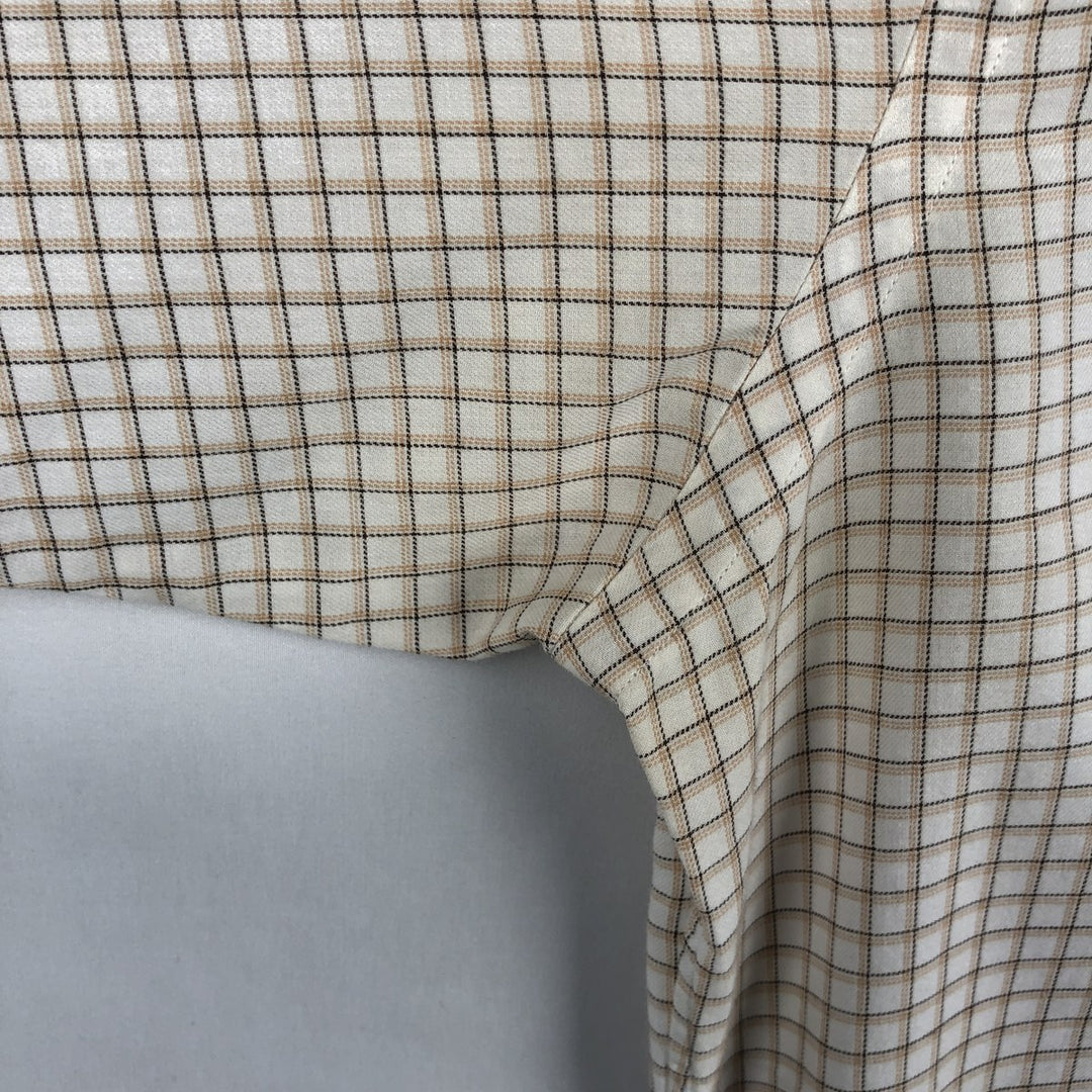 Ralph Lauren YARMOUTH Long Sleeve Button-Down Check Shirt, Men's Size M cotton white type Vintage Second Hand