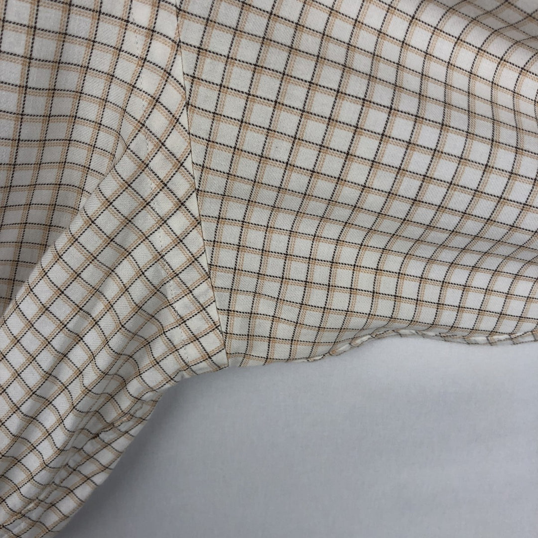 Ralph Lauren YARMOUTH Long Sleeve Button-Down Check Shirt, Men's Size M cotton white type Vintage Second Hand