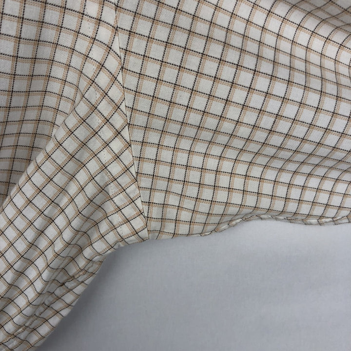 Ralph Lauren YARMOUTH Long Sleeve Button-Down Check Shirt, Men's Size M cotton white type Vintage Second Hand