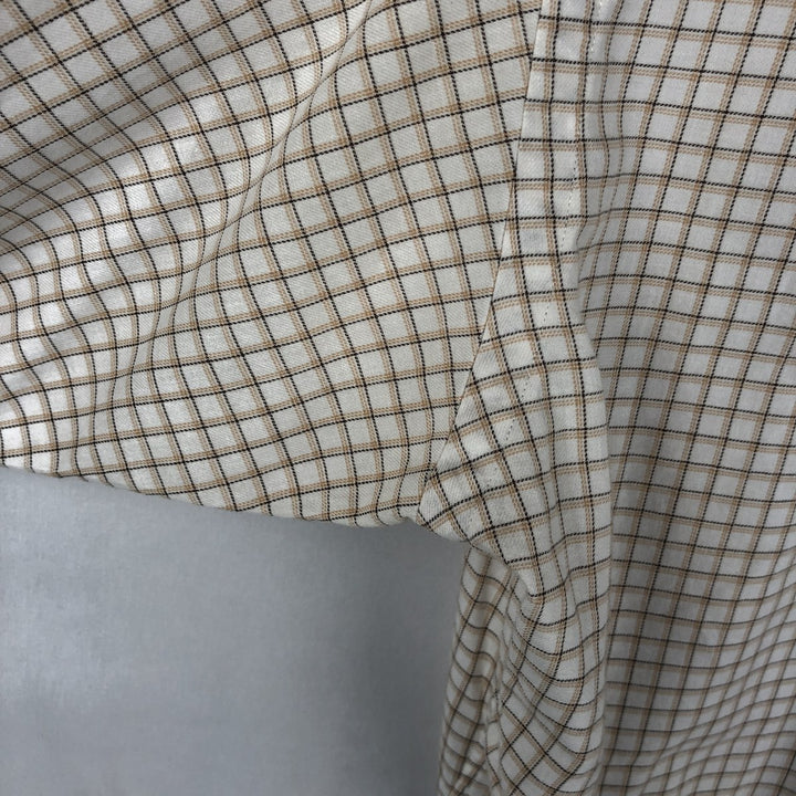 Ralph Lauren YARMOUTH Long Sleeve Button-Down Check Shirt, Men's Size M cotton white type Vintage Second Hand
