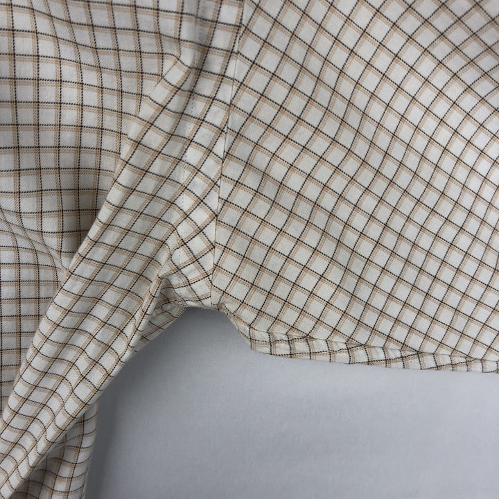 Ralph Lauren YARMOUTH Long Sleeve Button-Down Check Shirt, Men's Size M cotton white type Vintage Second Hand