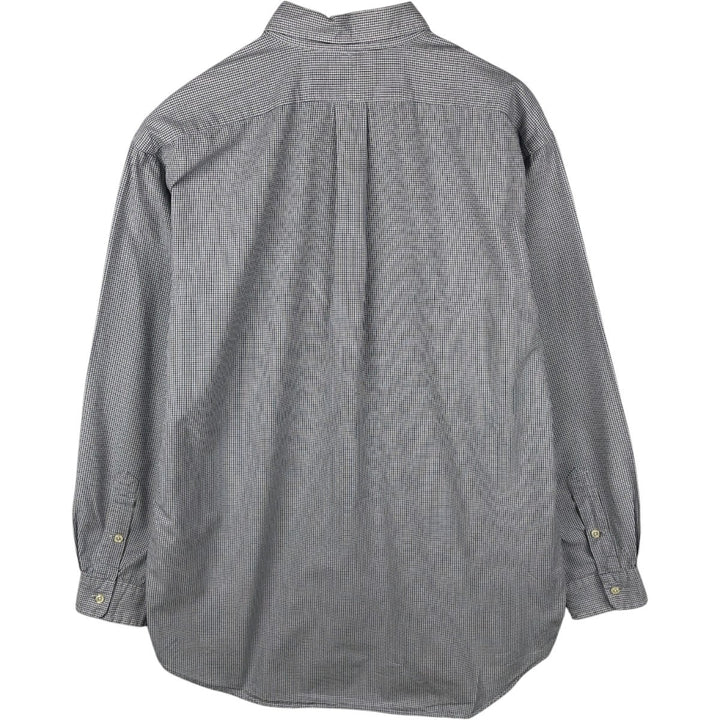 Ralph Lauren BLAKE long sleeve button down check shirt, men's size L cotton white type Vintage Second Hand