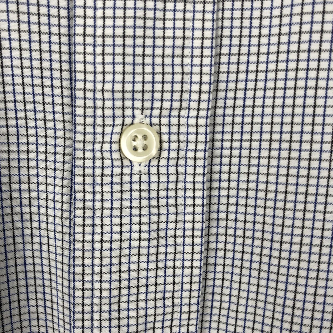 Ralph Lauren BLAKE long sleeve button down check shirt, men's size L cotton white type Vintage Second Hand