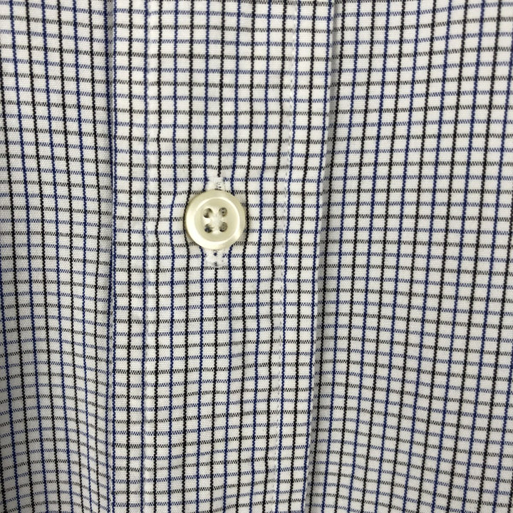 Ralph Lauren BLAKE long sleeve button down check shirt, men's size L cotton white type Vintage Second Hand