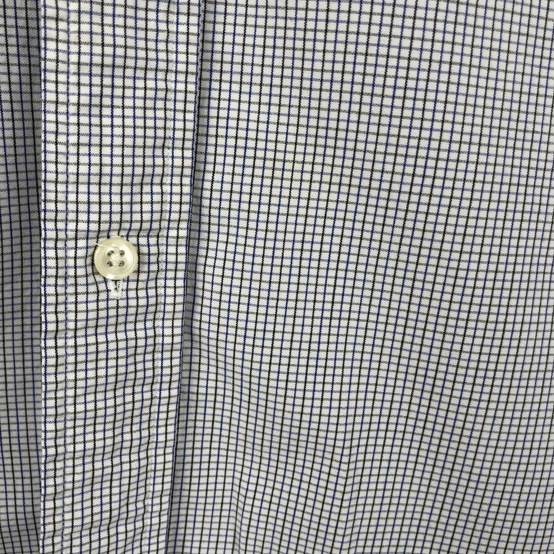 Ralph Lauren BLAKE long sleeve button down check shirt, men's size L cotton white type Vintage Second Hand