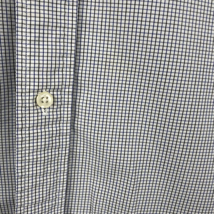Ralph Lauren BLAKE long sleeve button down check shirt, men's size L cotton white type Vintage Second Hand