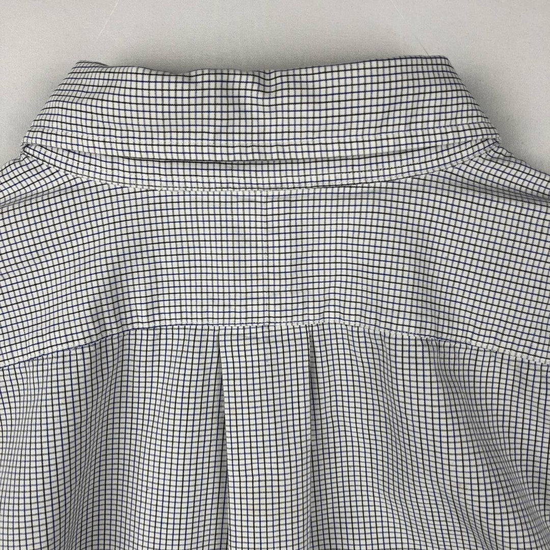 Ralph Lauren BLAKE long sleeve button down check shirt, men's size L cotton white type Vintage Second Hand