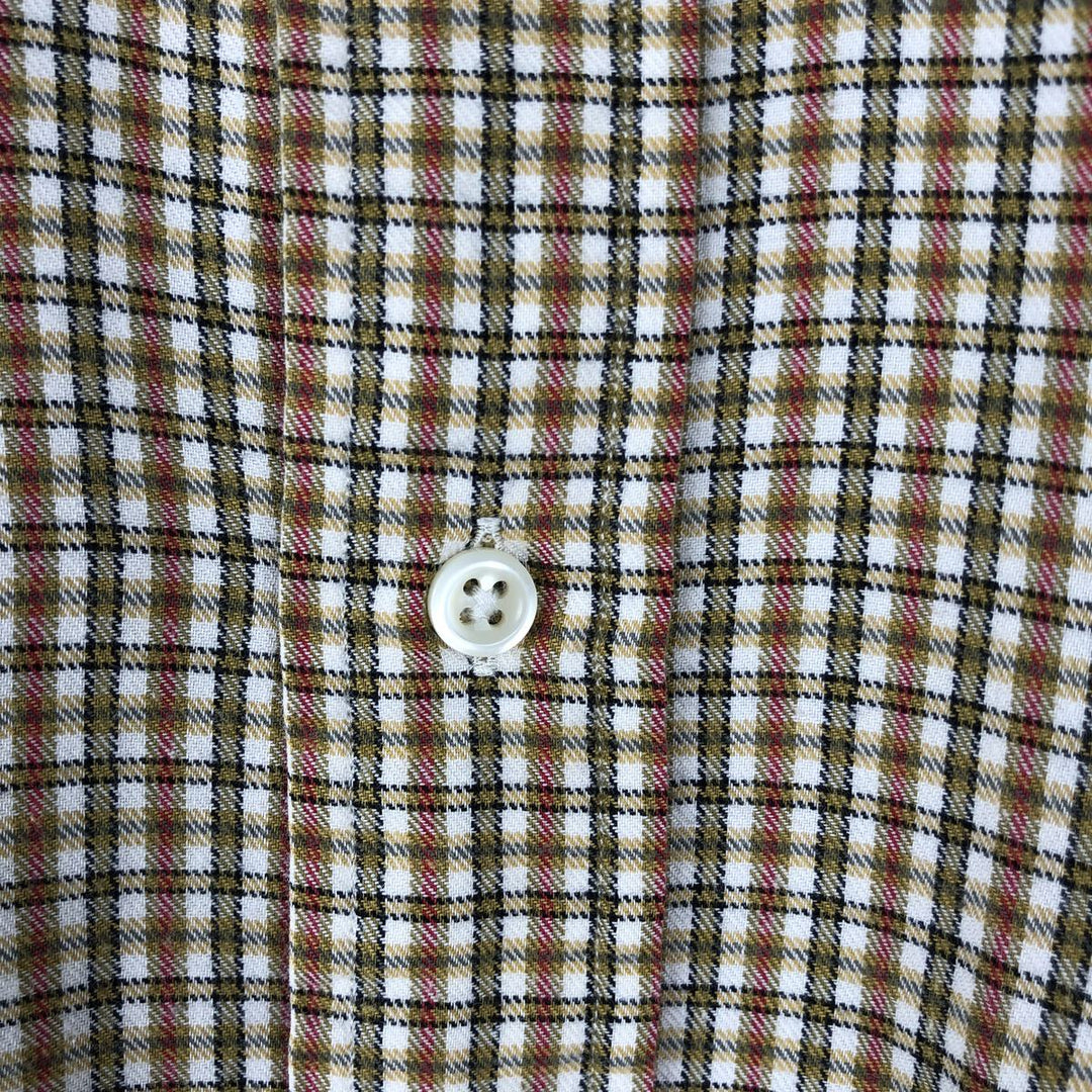 Ralph Lauren BLAKE long sleeve button down check shirt, men's XL size cotton Beige type Vintage Second Hand