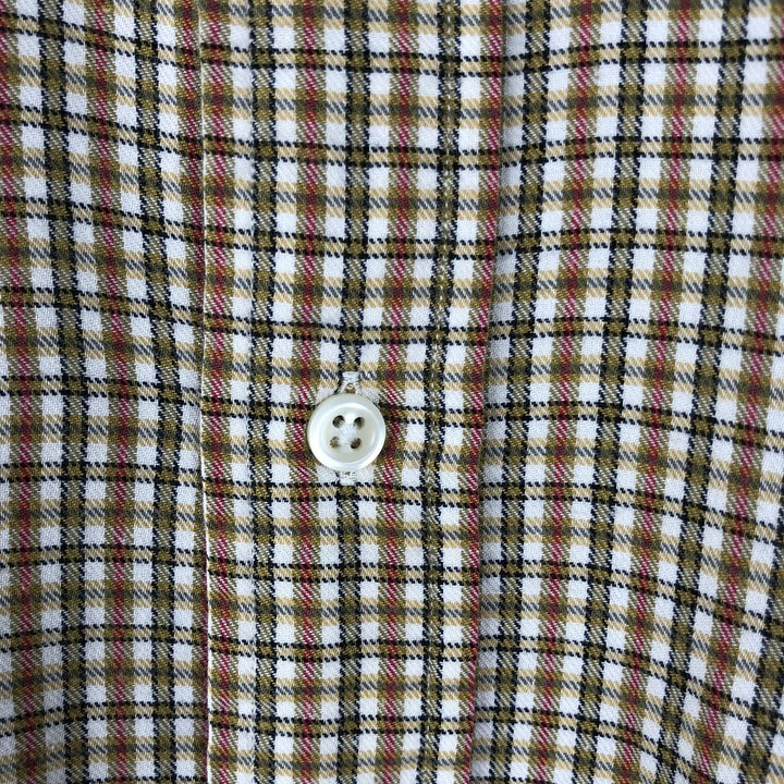 Ralph Lauren BLAKE long sleeve button down check shirt, men's XL size cotton Beige type Vintage Second Hand