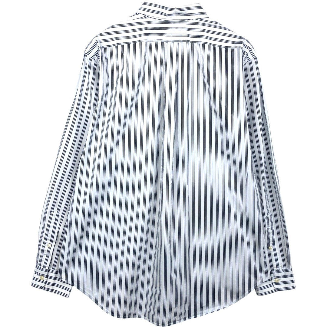 Ralph Lauren Classic Fit Long Sleeve Button Down Striped Shirt Men's Size L cotton white type Vintage Second Hand