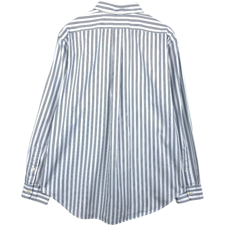 Ralph Lauren Classic Fit Long Sleeve Button Down Striped Shirt Men's Size L cotton white type Vintage Second Hand