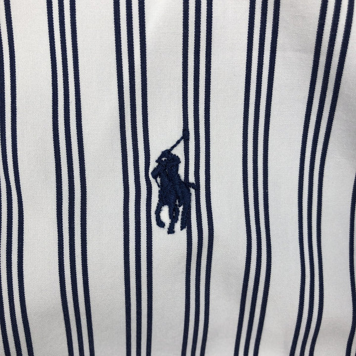 Ralph Lauren Classic Fit Long Sleeve Button Down Striped Shirt Men's Size L cotton white type Vintage Second Hand
