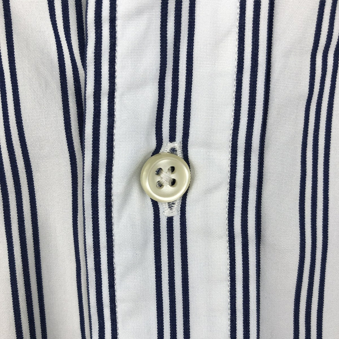 Ralph Lauren Classic Fit Long Sleeve Button Down Striped Shirt Men's Size L cotton white type Vintage Second Hand