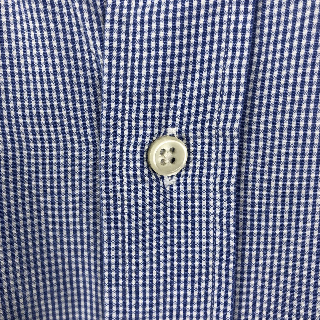 Ralph Lauren BLAKE long sleeve button down check shirt, men's size L cotton blue type Vintage Second Hand
