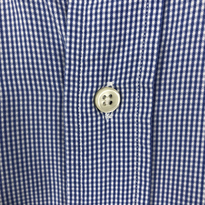Ralph Lauren BLAKE long sleeve button down check shirt, men's size L cotton blue type Vintage Second Hand