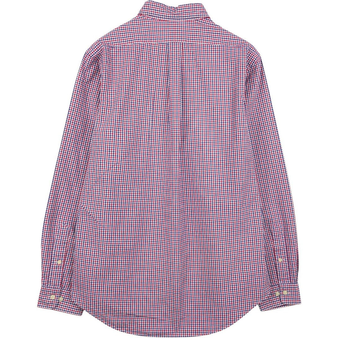 Ralph Lauren POLO by Ralph Lauren CUSTOM FIT long-sleeved button-down check shirt, men's size L cotton white type Vintage Second Hand
