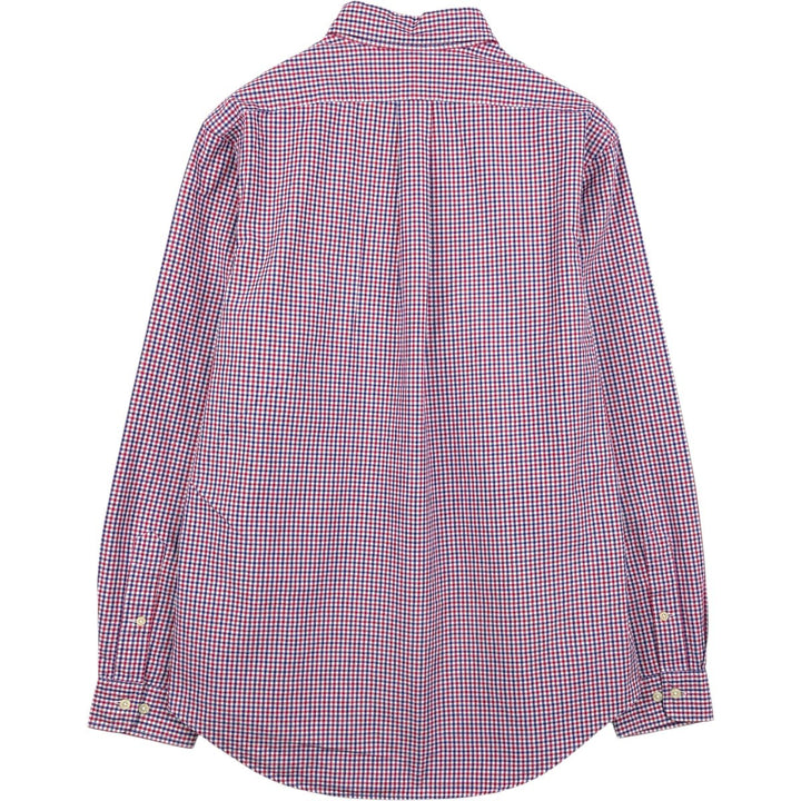 Ralph Lauren POLO by Ralph Lauren CUSTOM FIT long-sleeved button-down check shirt, men's size L cotton white type Vintage Second Hand