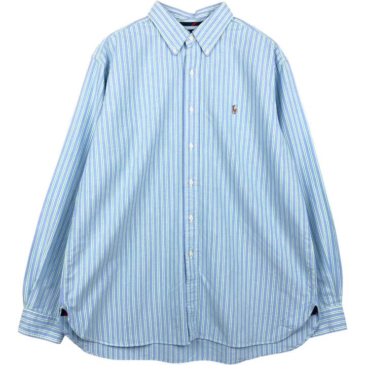 Ralph Lauren Classic Fit Long Sleeve Button Down Striped Shirt Men's XL cotton blue type Vintage Second Hand