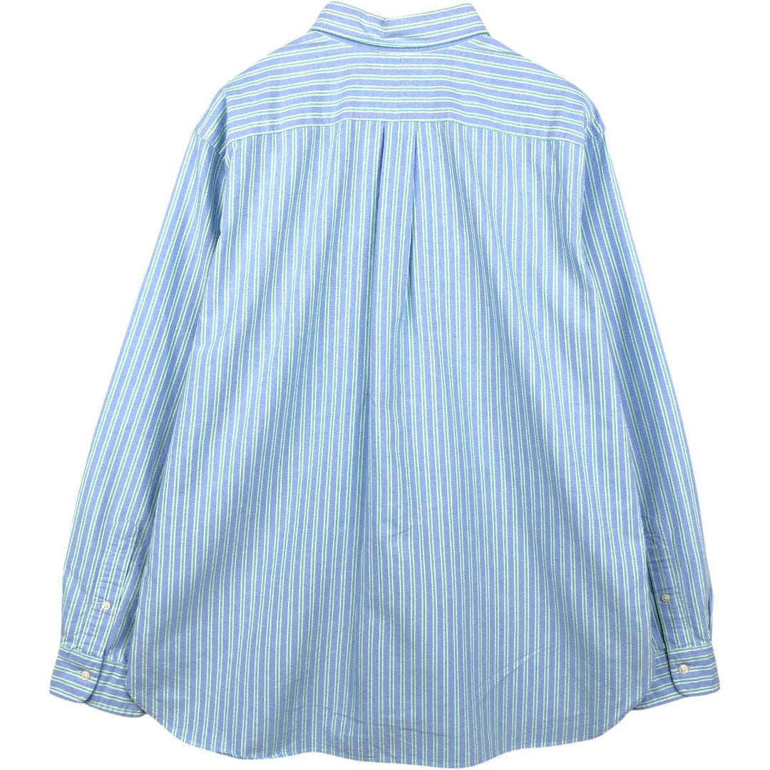 Ralph Lauren Classic Fit Long Sleeve Button Down Striped Shirt Men's XL cotton blue type Vintage Second Hand