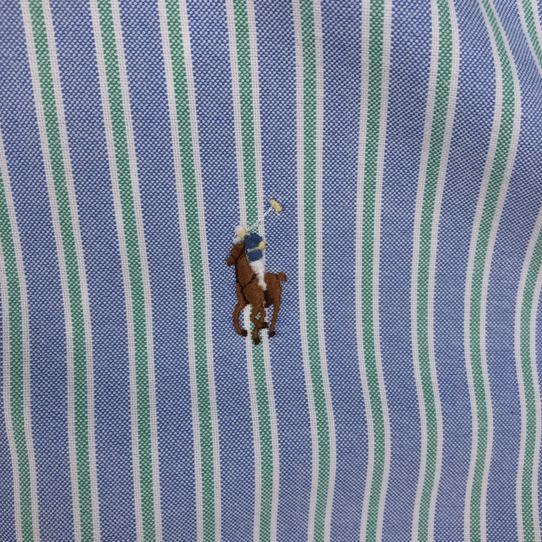 Ralph Lauren Classic Fit Long Sleeve Button Down Striped Shirt Men's XL cotton blue type Vintage Second Hand