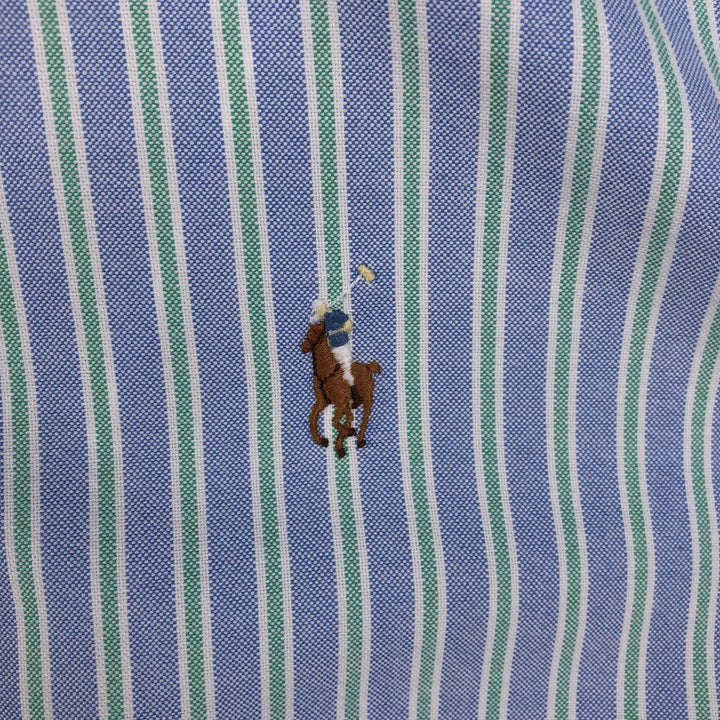 Ralph Lauren Classic Fit Long Sleeve Button Down Striped Shirt Men's XL cotton blue type Vintage Second Hand
