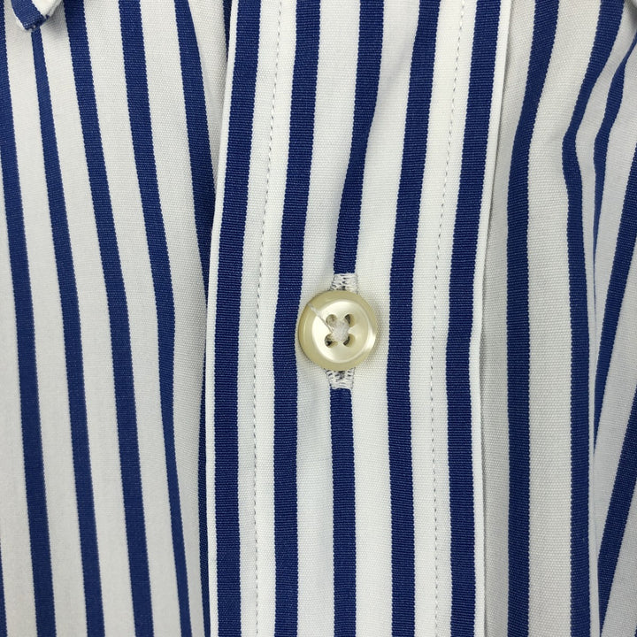 Ralph Lauren Classic Fit Long Sleeve Button Down Striped Shirt Men's Size L cotton white type Vintage Second Hand