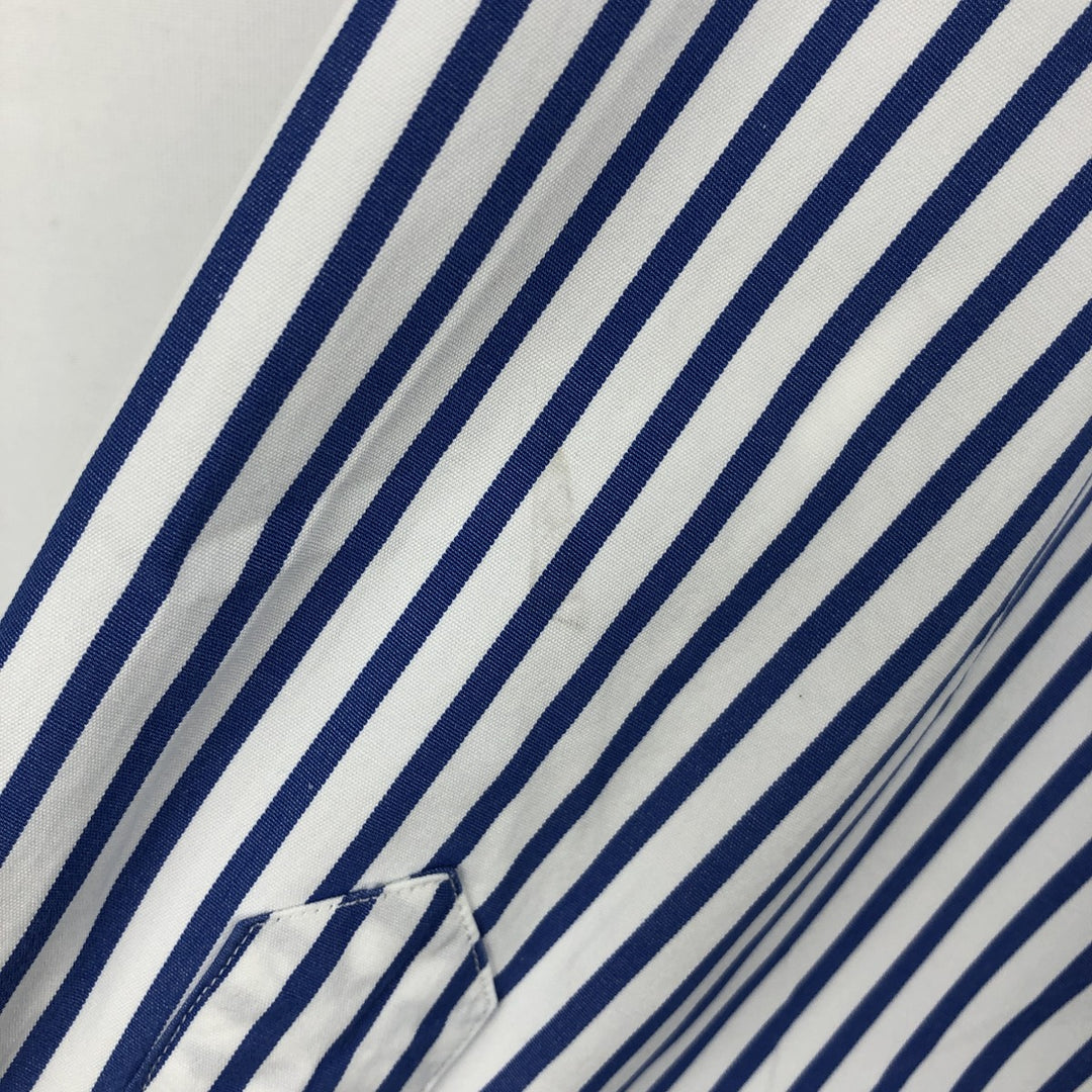 Ralph Lauren Classic Fit Long Sleeve Button Down Striped Shirt Men's Size L cotton white type Vintage Second Hand