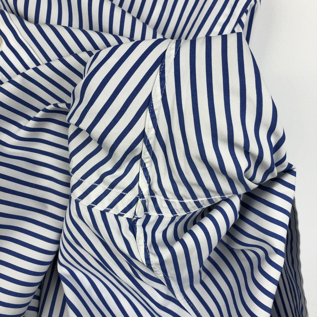 Ralph Lauren Classic Fit Long Sleeve Button Down Striped Shirt Men's Size L cotton white type Vintage Second Hand