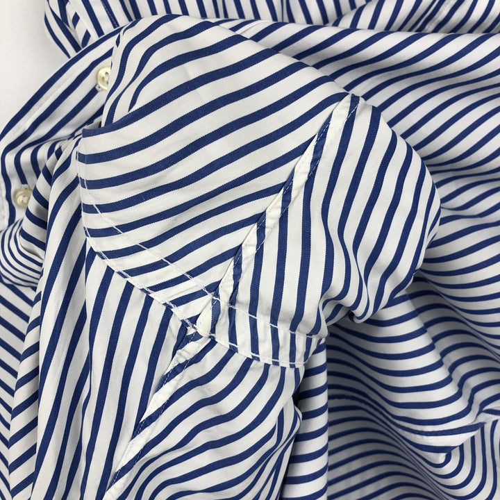 Ralph Lauren Classic Fit Long Sleeve Button Down Striped Shirt Men's Size L cotton white type Vintage Second Hand