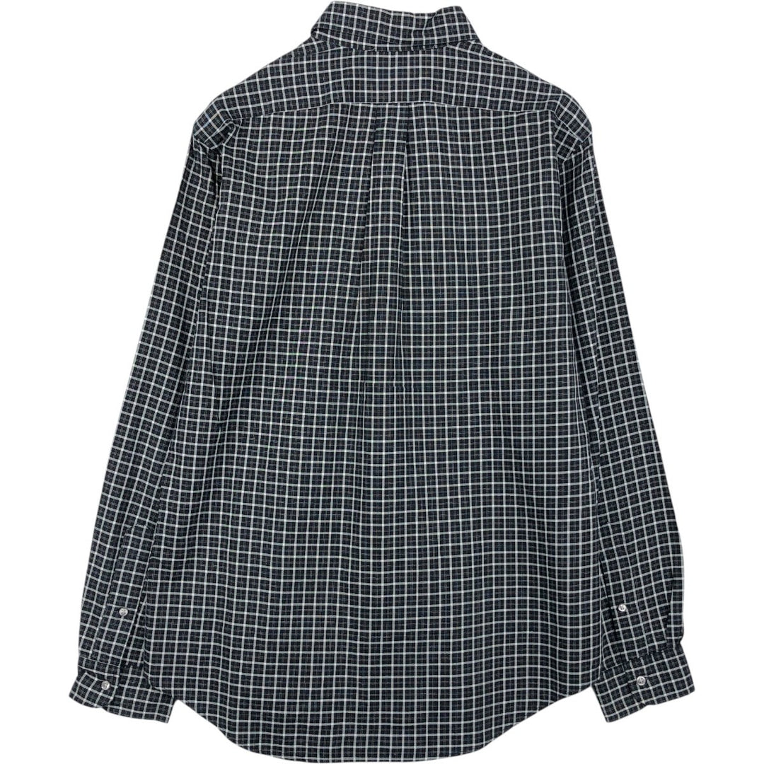 Ralph Lauren Slim Fit Long Sleeve Button-Down Check Shirt, Men's Size L cotton black type Vintage Second Hand