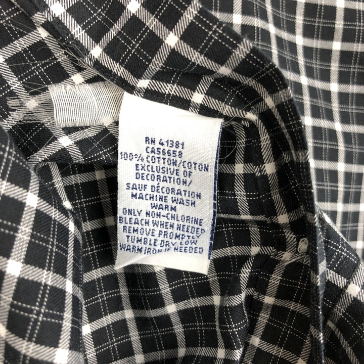Ralph Lauren Slim Fit Long Sleeve Button-Down Check Shirt, Men's Size L cotton black type Vintage Second Hand
