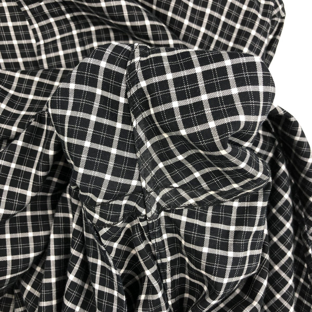 Ralph Lauren Slim Fit Long Sleeve Button-Down Check Shirt, Men's Size L cotton black type Vintage Second Hand