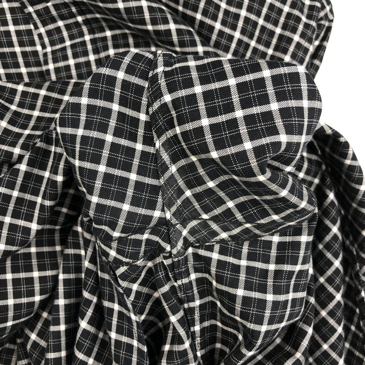 Ralph Lauren Slim Fit Long Sleeve Button-Down Check Shirt, Men's Size L cotton black type Vintage Second Hand