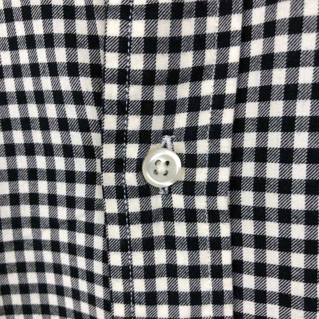 Ralph Lauren POLO RALPH LAUREN SLIM FIT Gingham Check Wide Collar Long Sleeve Cotton Check Shirt (Men's XL equivalent) cotton white type Vintage Second Hand