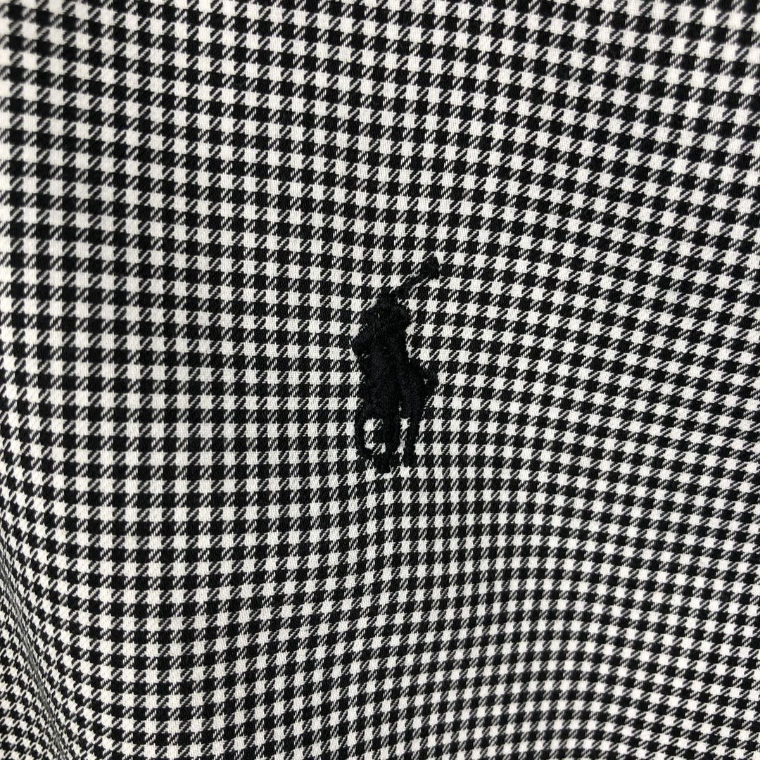 Ralph Lauren POLO by Ralph Lauren ANDREW long sleeve cotton check shirt, men's size L cotton black type Vintage Second Hand