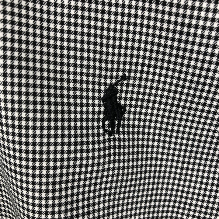 Ralph Lauren POLO by Ralph Lauren ANDREW long sleeve cotton check shirt, men's size L cotton black type Vintage Second Hand