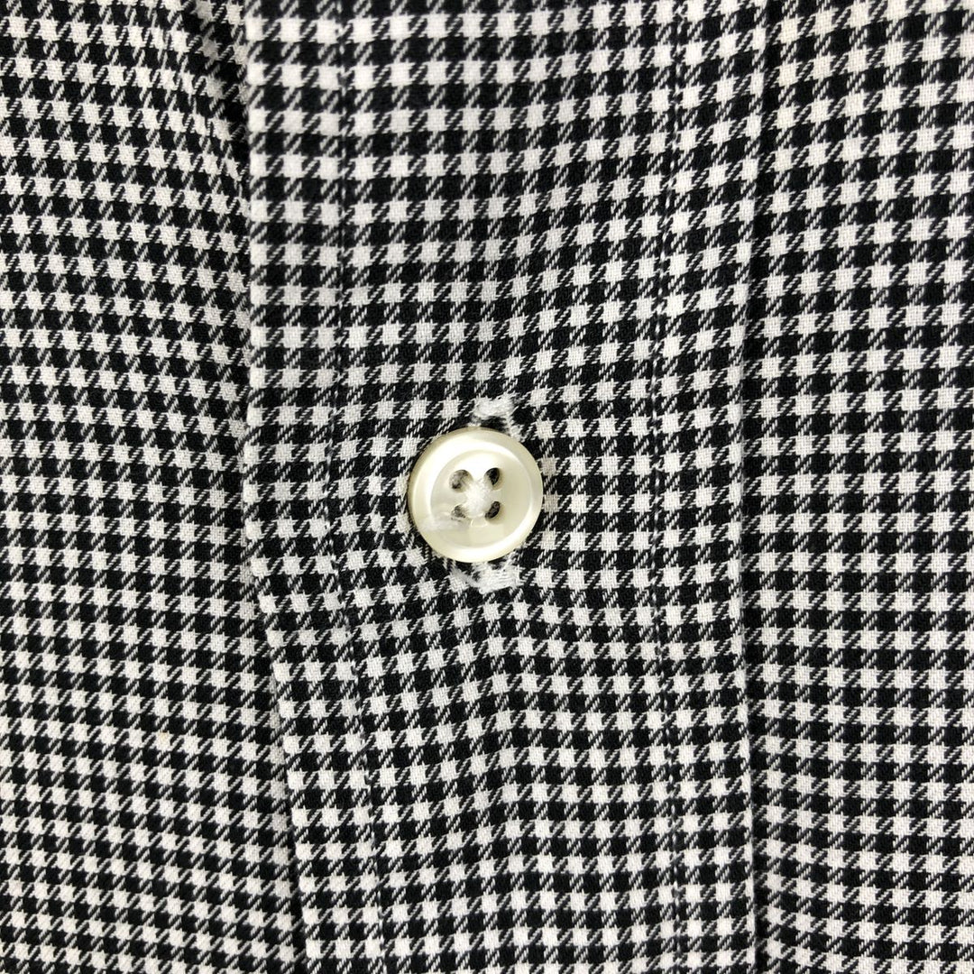 Ralph Lauren POLO by Ralph Lauren ANDREW long sleeve cotton check shirt, men's size L cotton black type Vintage Second Hand