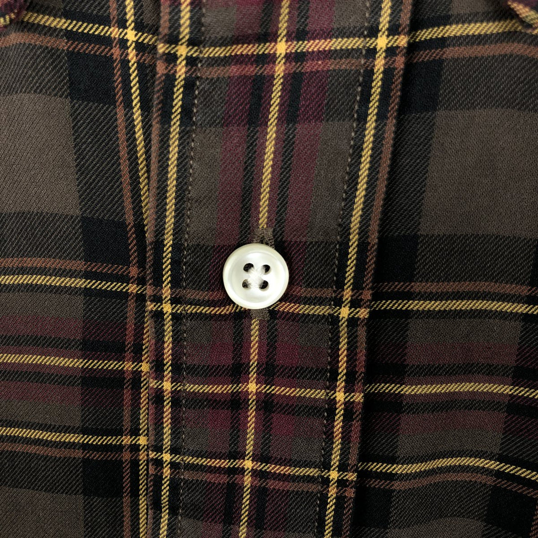 Ralph Lauren BLAKE long sleeve button down check shirt, men's XL size cotton brown type Vintage Second Hand