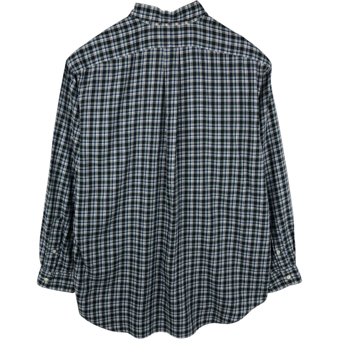 Ralph Lauren BLAKE long sleeve button down check shirt, men's size L cotton blue type Vintage Second Hand