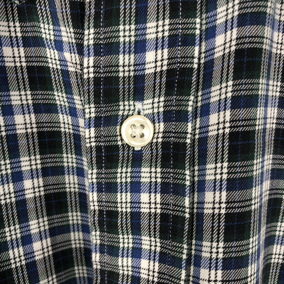 Ralph Lauren BLAKE long sleeve button down check shirt, men's size L cotton blue type Vintage Second Hand