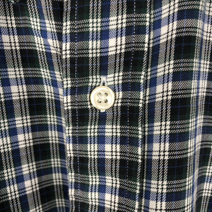 Ralph Lauren BLAKE long sleeve button down check shirt, men's size L cotton blue type Vintage Second Hand