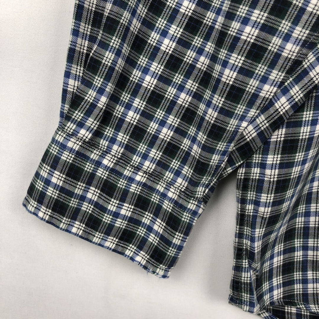 Ralph Lauren BLAKE long sleeve button down check shirt, men's size L cotton blue type Vintage Second Hand
