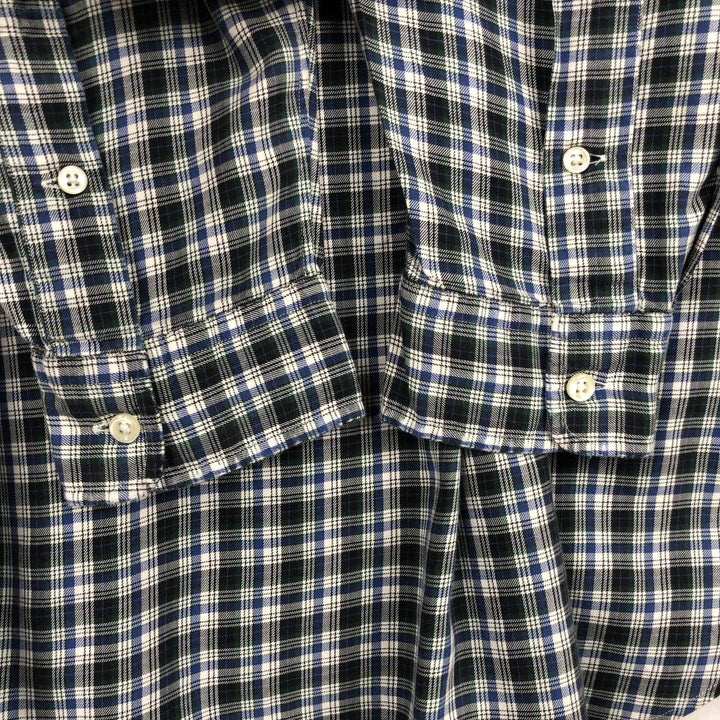 Ralph Lauren BLAKE long sleeve button down check shirt, men's size L cotton blue type Vintage Second Hand
