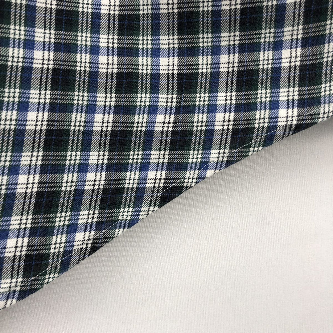 Ralph Lauren BLAKE long sleeve button down check shirt, men's size L cotton blue type Vintage Second Hand