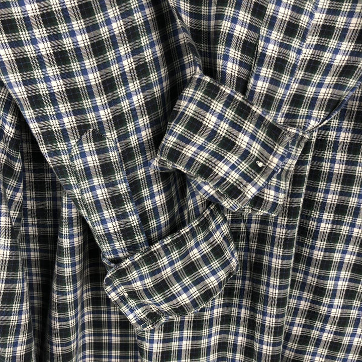Ralph Lauren BLAKE long sleeve button down check shirt, men's size L cotton blue type Vintage Second Hand