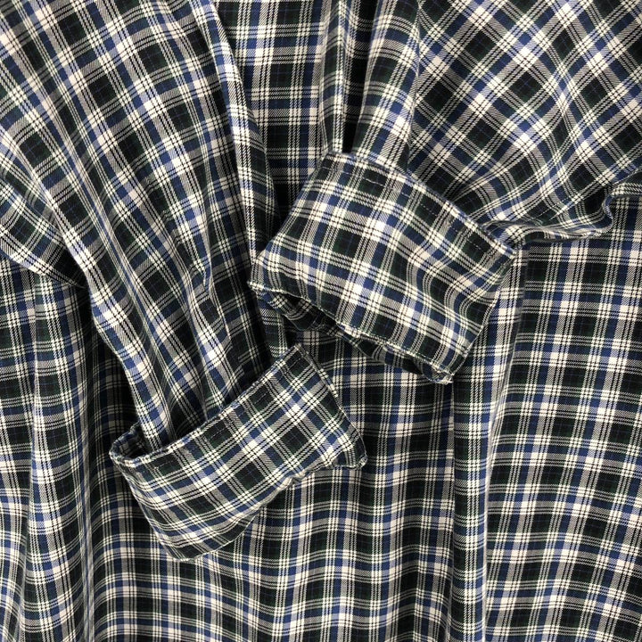 Ralph Lauren BLAKE long sleeve button down check shirt, men's size L cotton blue type Vintage Second Hand