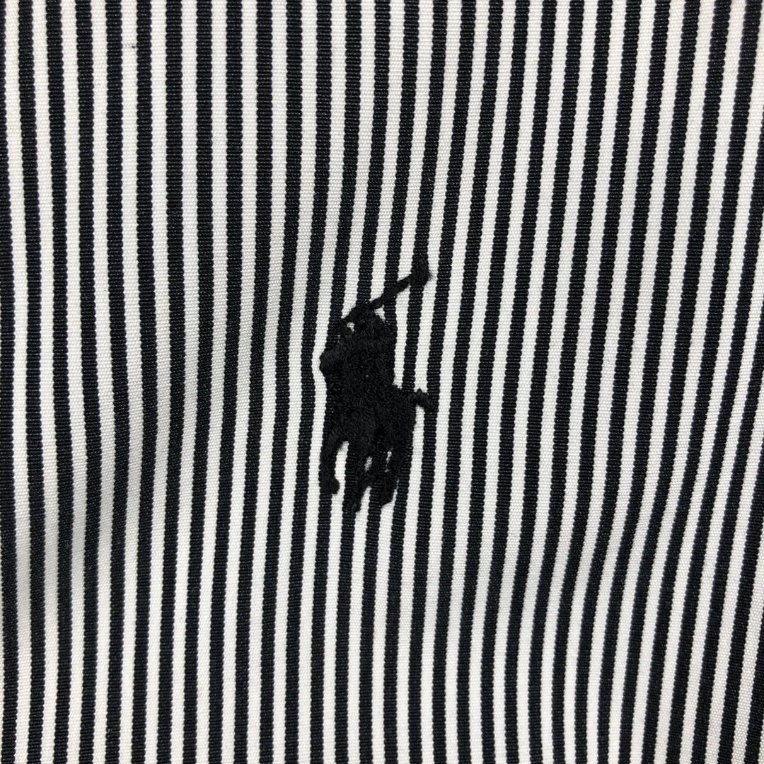Ralph Lauren Classic Fit Long Sleeve Button Down Striped Shirt Men's XL cotton black type Vintage Second Hand