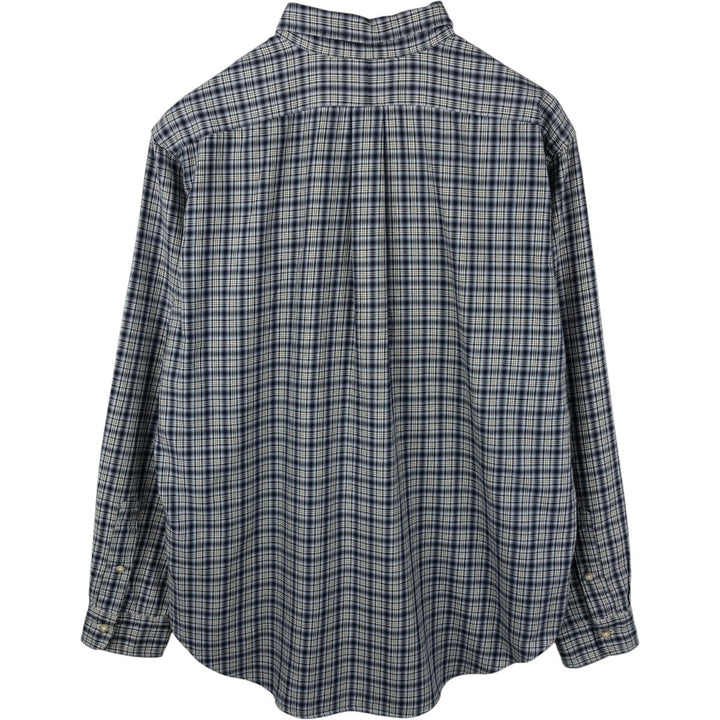 Ralph Lauren Classic Fit Long Sleeve Button Down Check Shirt Men's XL cotton black type Vintage Second Hand
