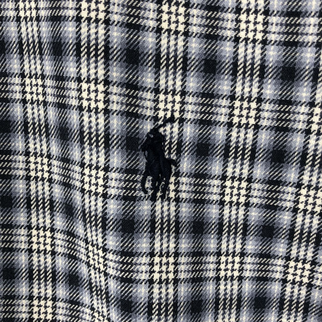 Ralph Lauren Classic Fit Long Sleeve Button Down Check Shirt Men's XL cotton black type Vintage Second Hand