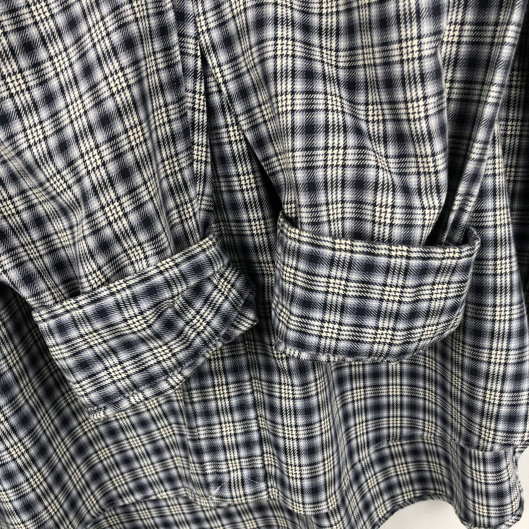 Ralph Lauren Classic Fit Long Sleeve Button Down Check Shirt Men's XL cotton black type Vintage Second Hand